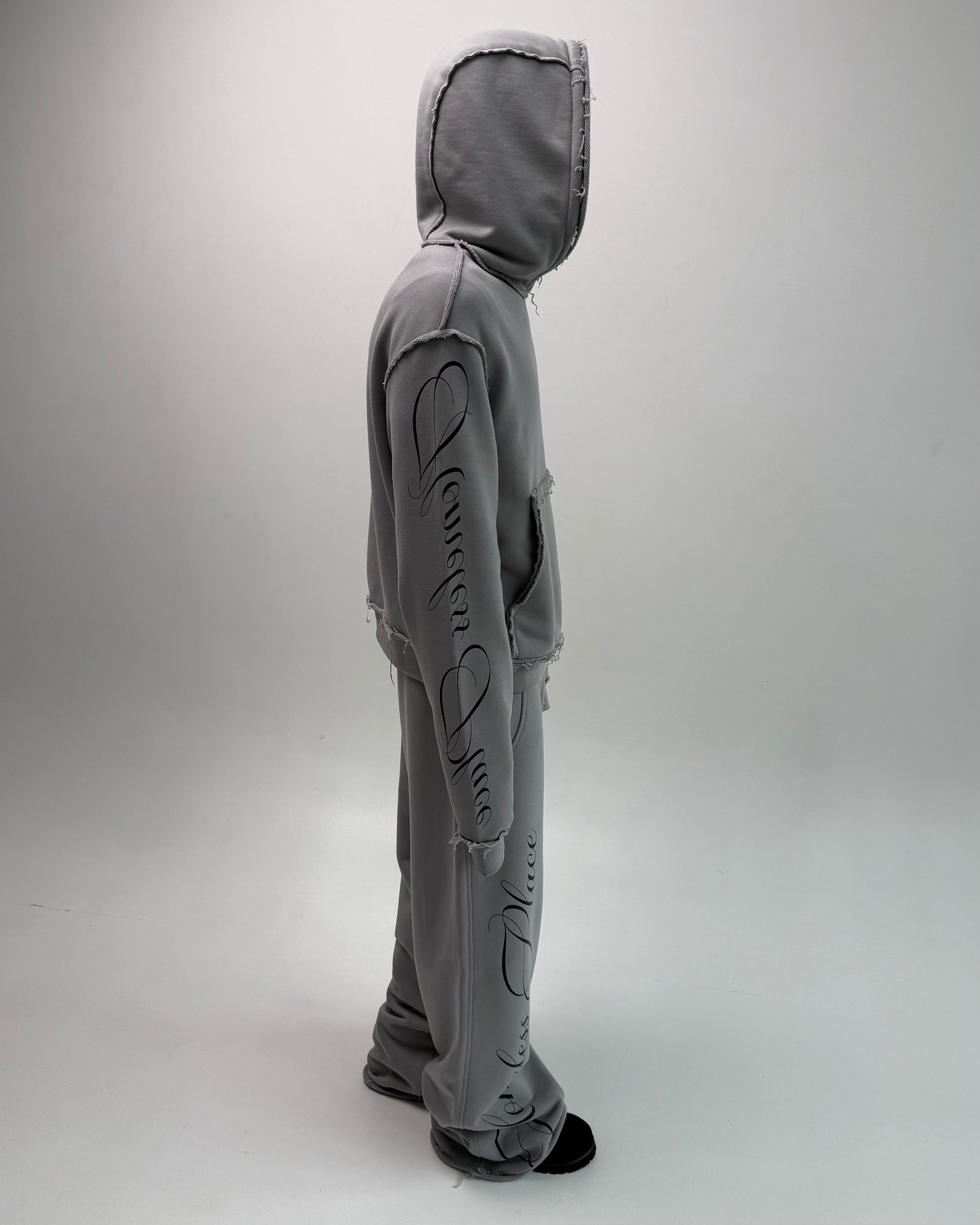 «HOMELESS PLACE» CEMENT SWEATPANTS