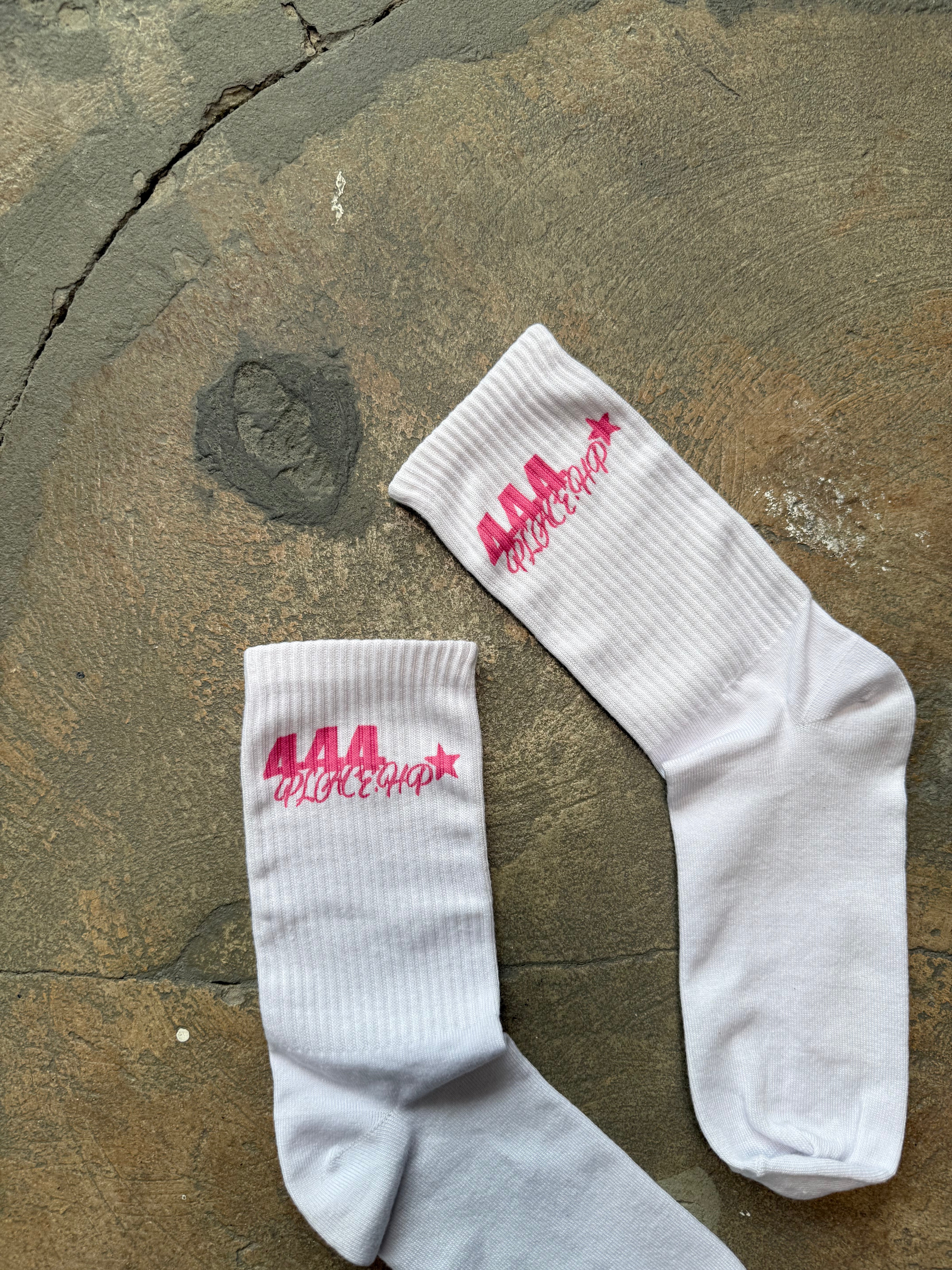 «BASIC» WHITE & PINK SOCKS