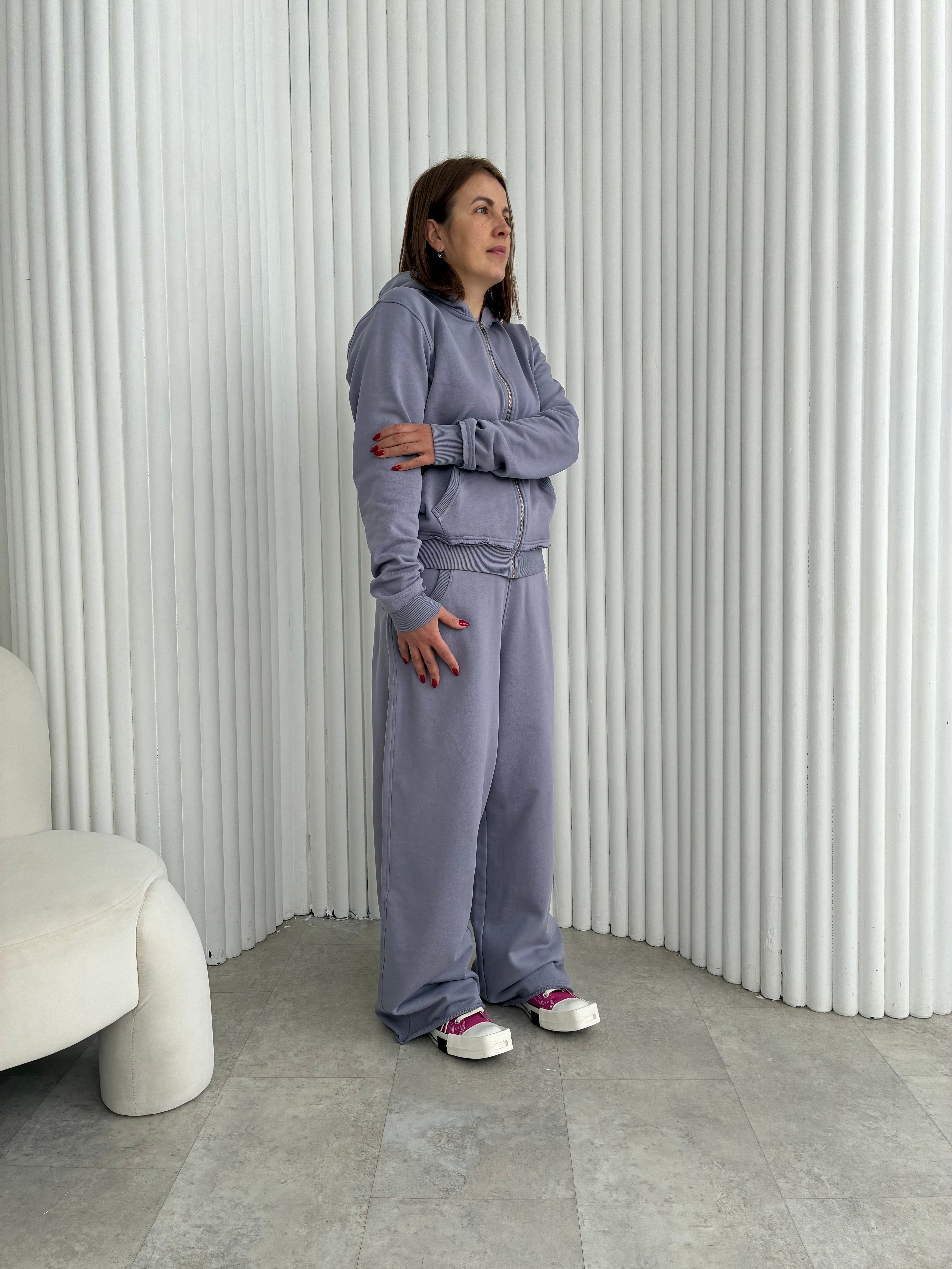 «BASIC» PURPLE ZIP HOODIE