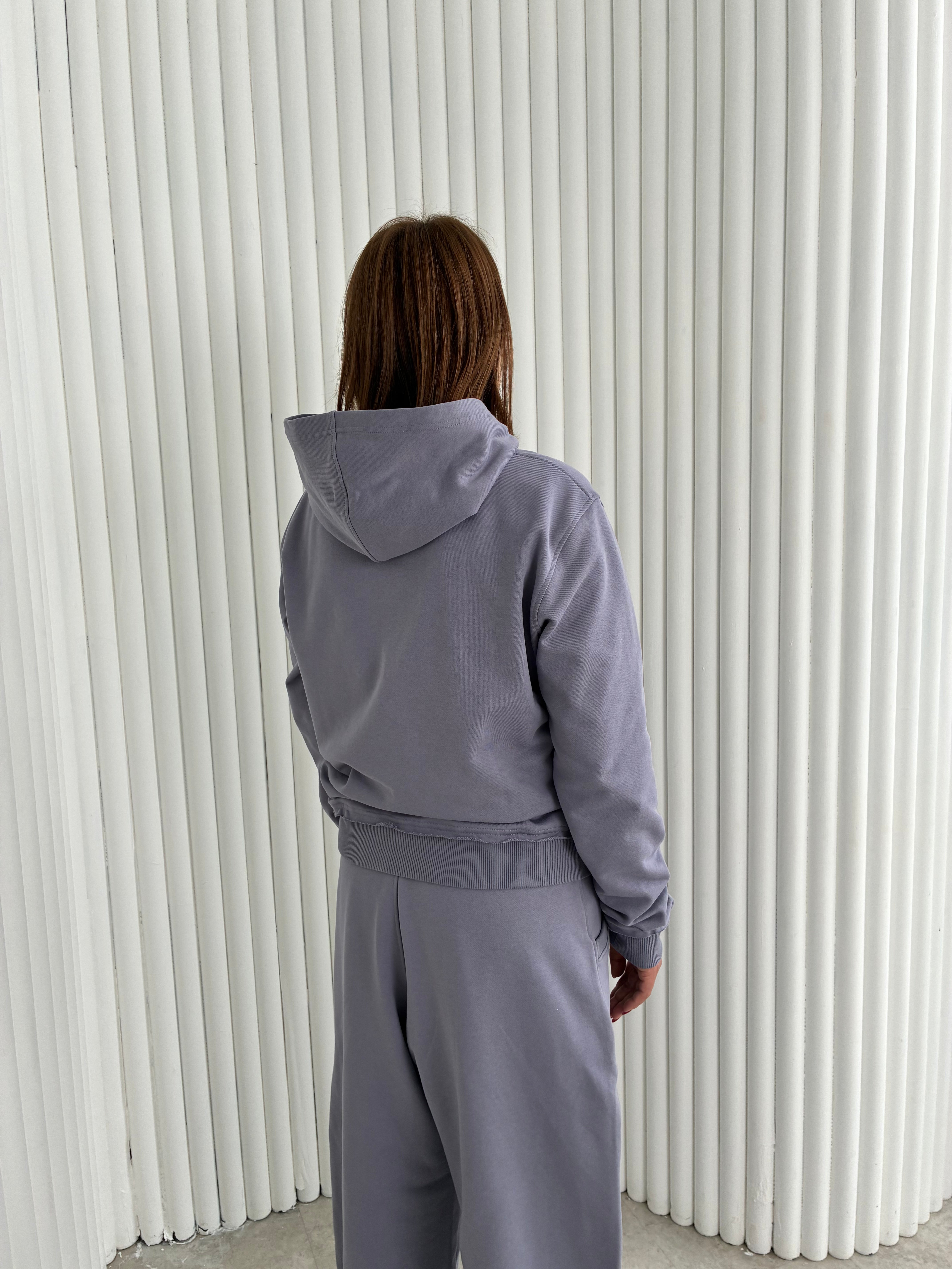 «BASIC» PURPLE ZIP HOODIE