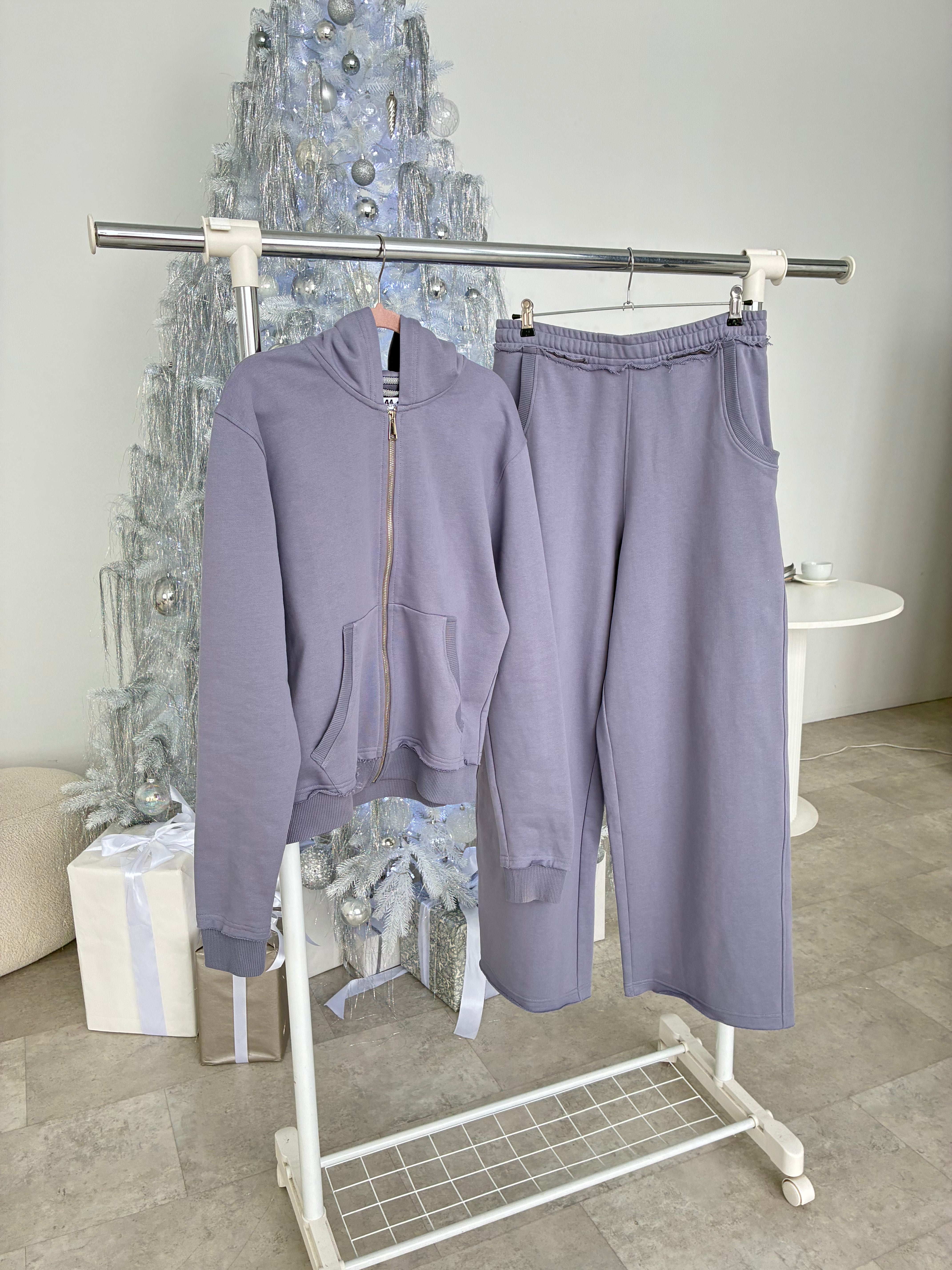 «BASIC» PURPLE ZIP HOODIE