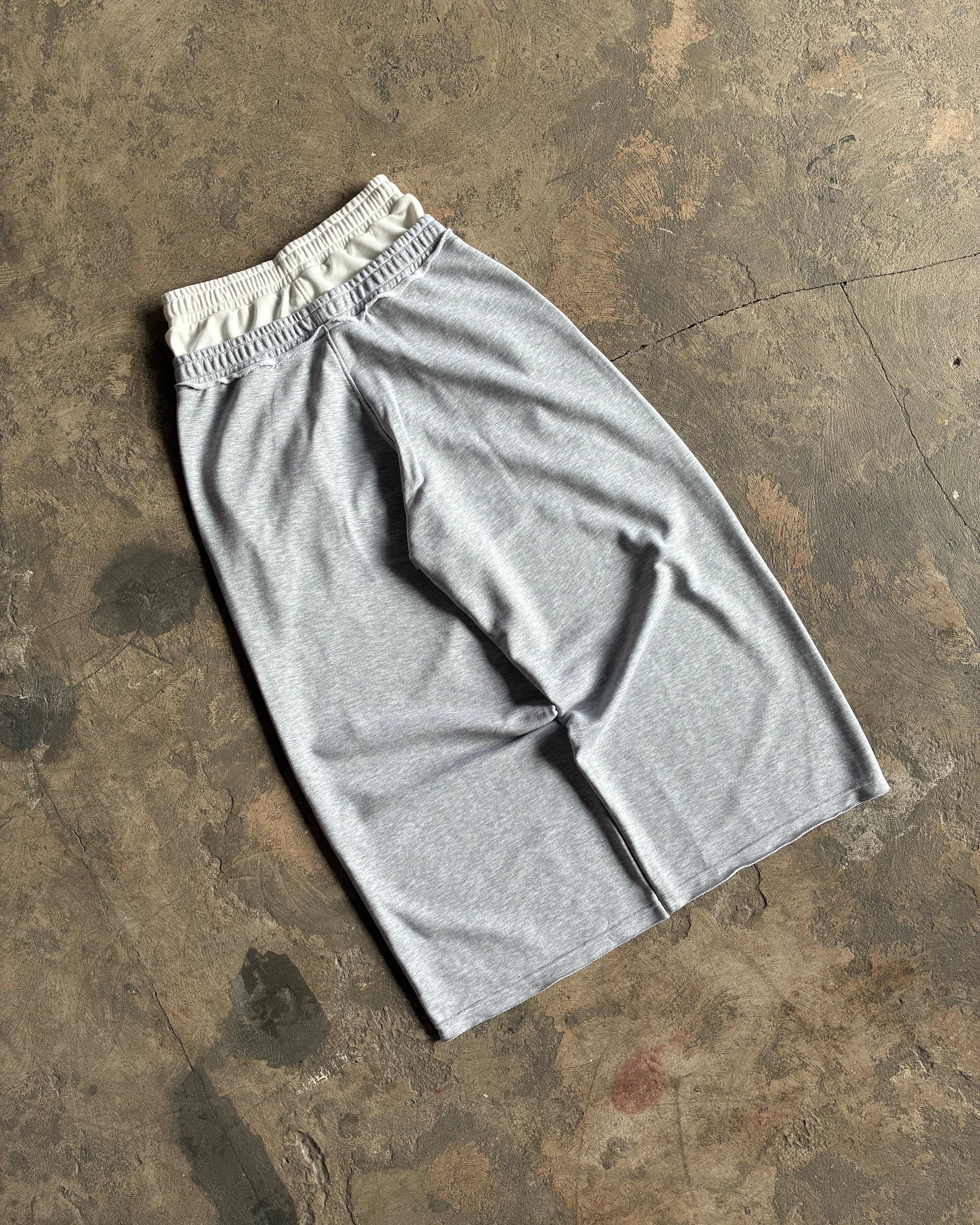 «DOUBLE WAIST» GREY SWEATPANTS