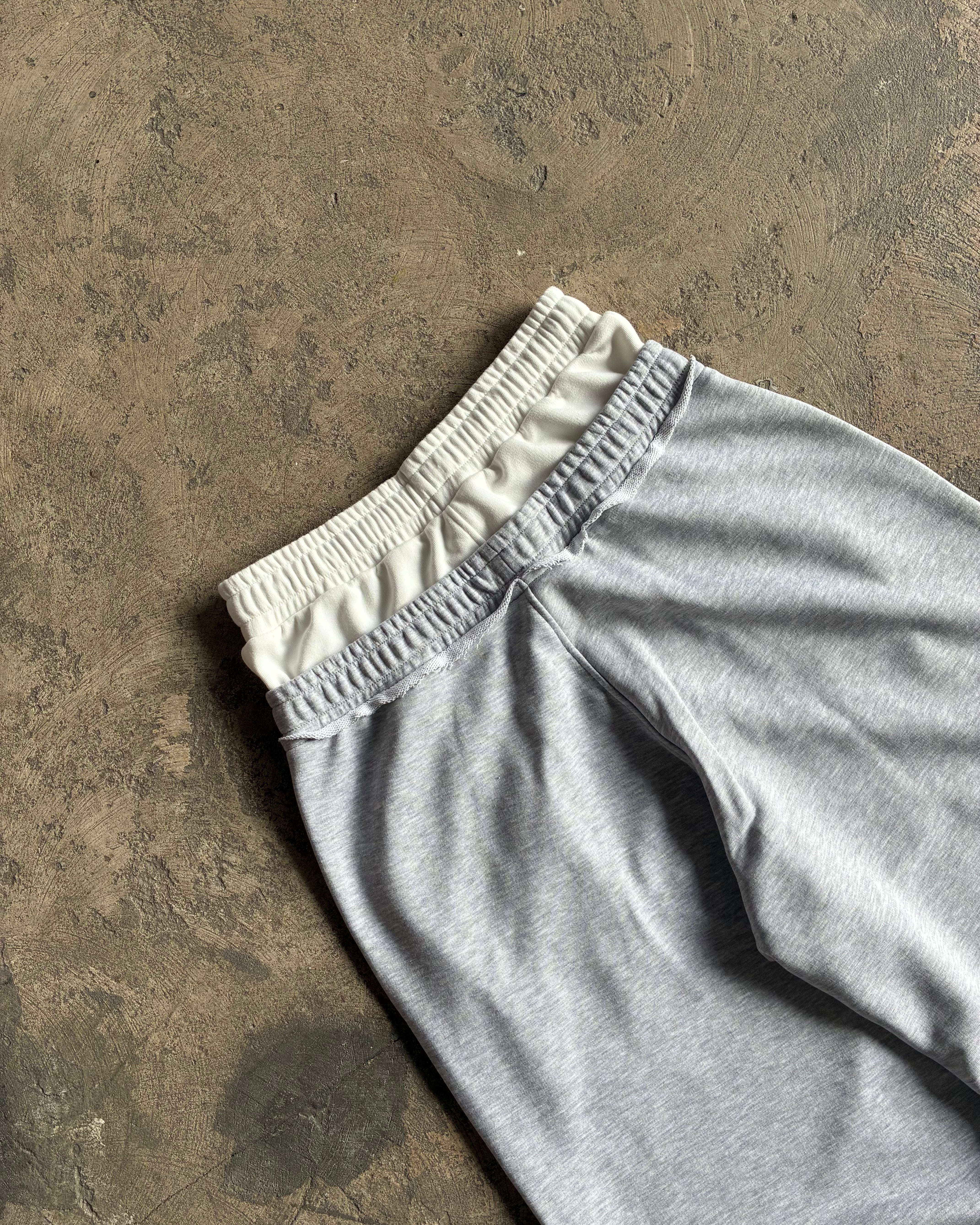 «DOUBLE WAIST» GREY SWEATPANTS
