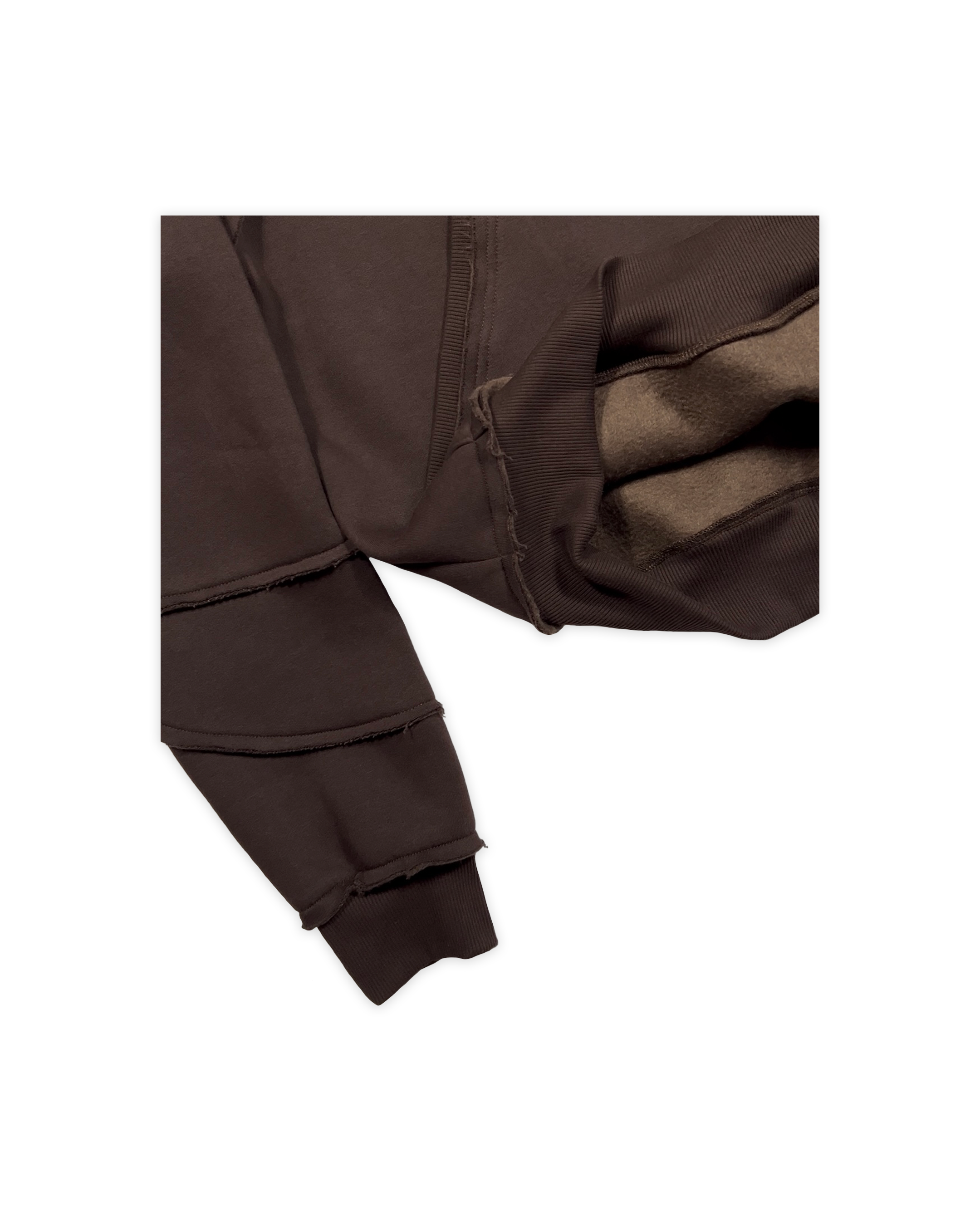 «TOPSTITCH» CHOCOLATE BROWN HOODIE