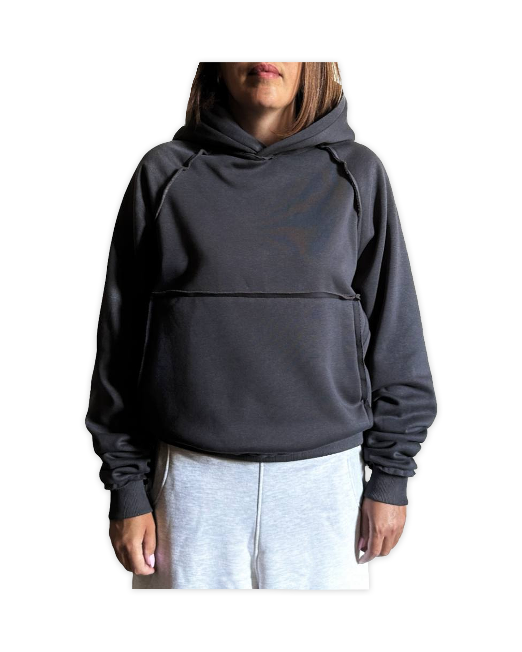 «EXPOSED EDGE» GRAPHITE HOODIE