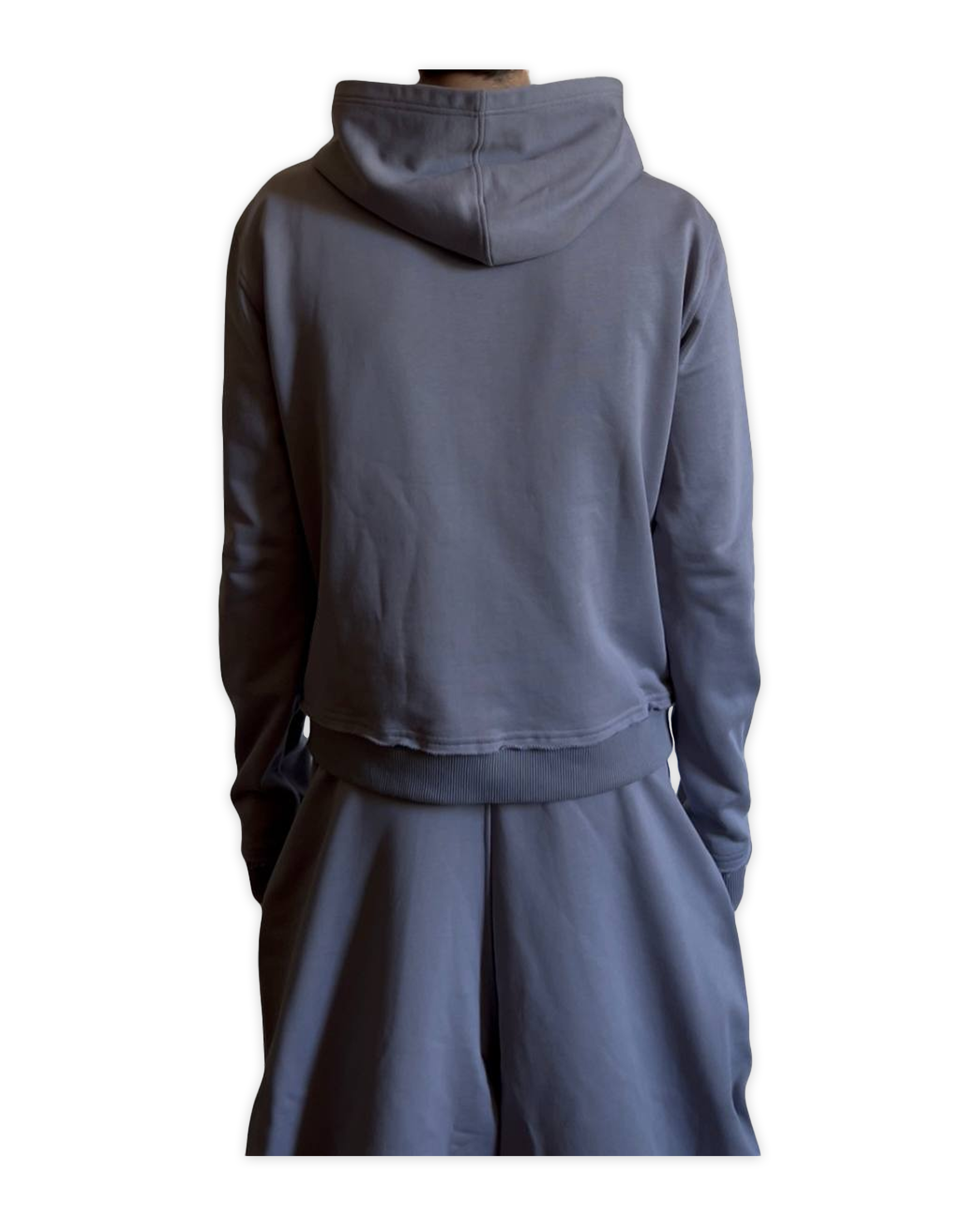 «RAW» ASH GREY ZIP HOODIE