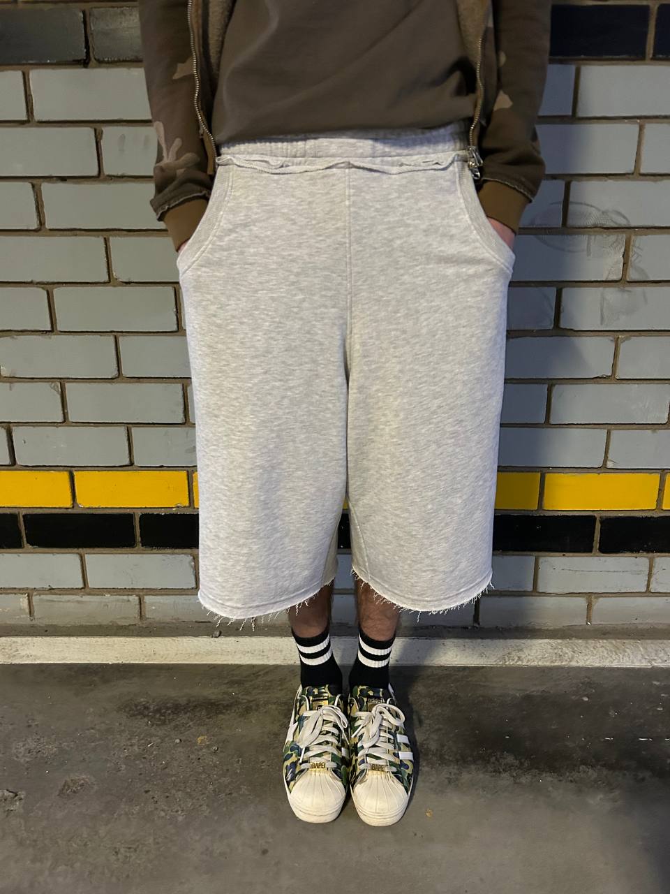 «BASIC» BLACK/GRAY SHORTS