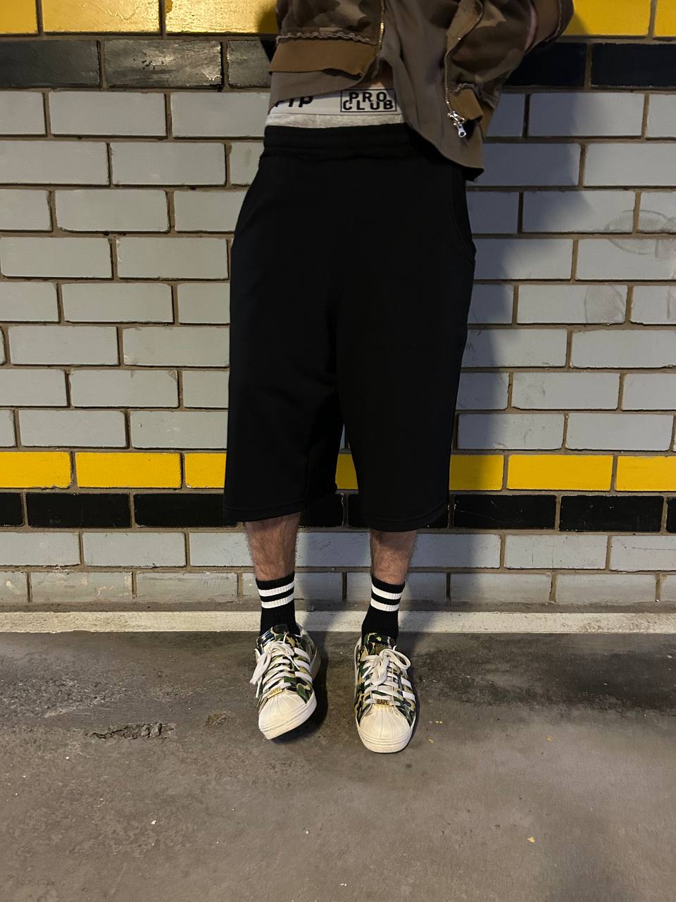 «BASIC» BLACK/GRAY SHORTS