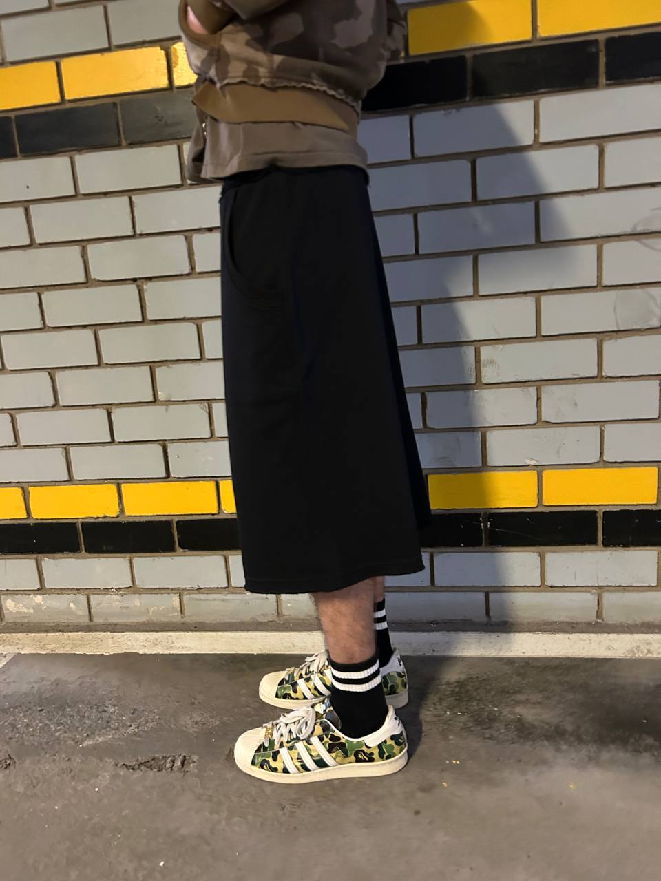 «BASIC» BLACK/GRAY SHORTS