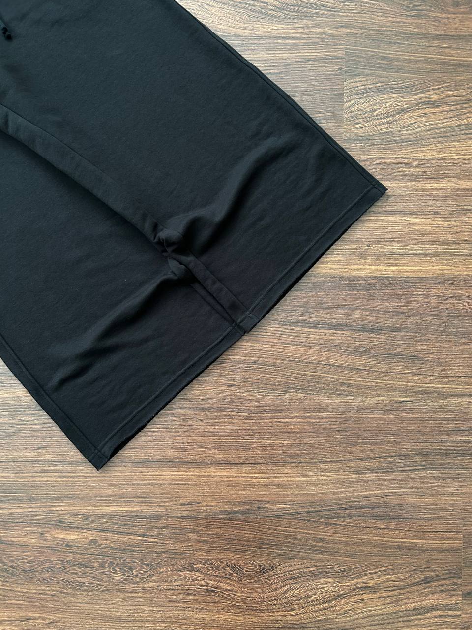 «DOUBLE WAIST» BLACK SWEATPANTS