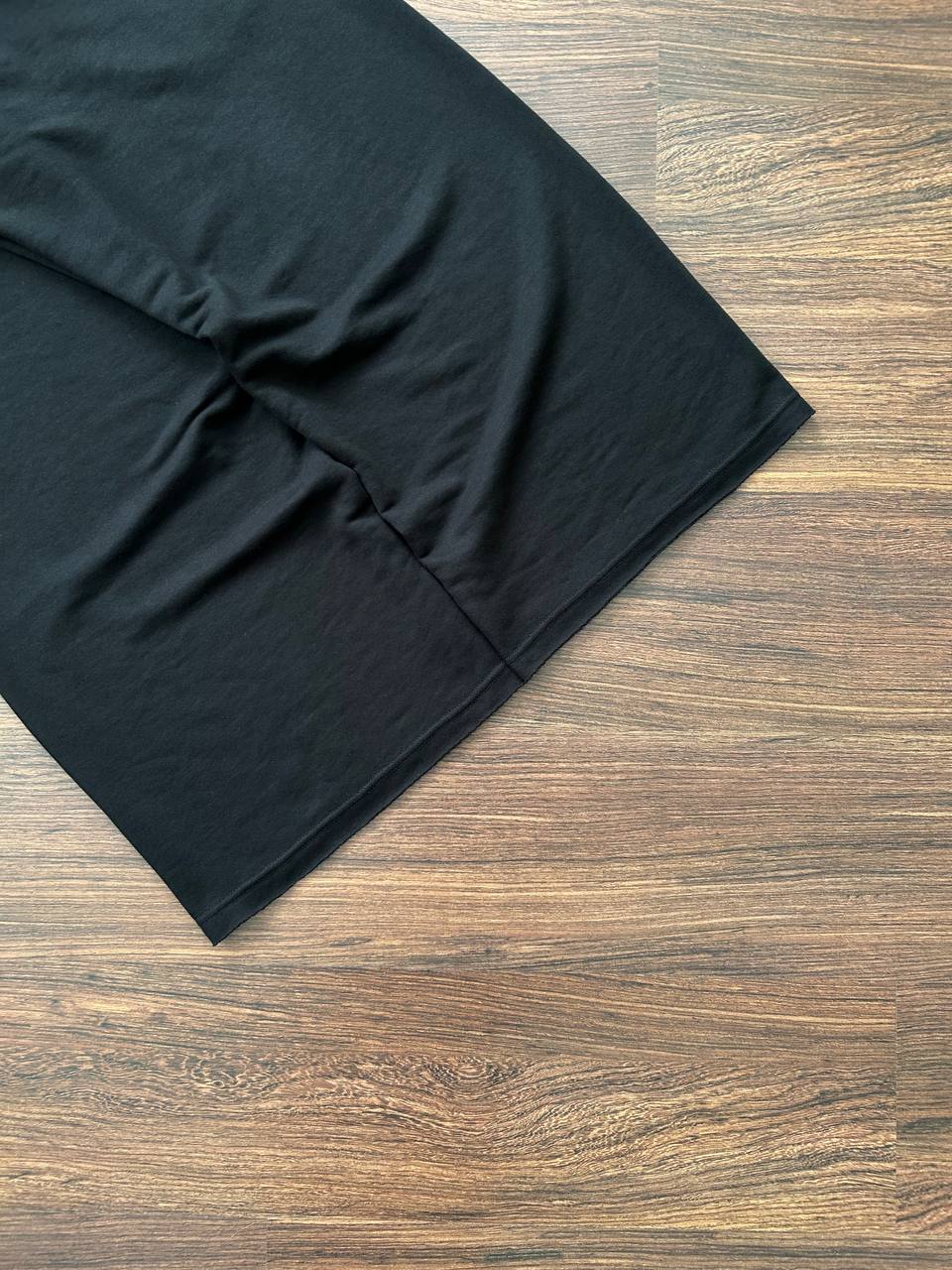 «DOUBLE WAIST» BLACK SWEATPANTS