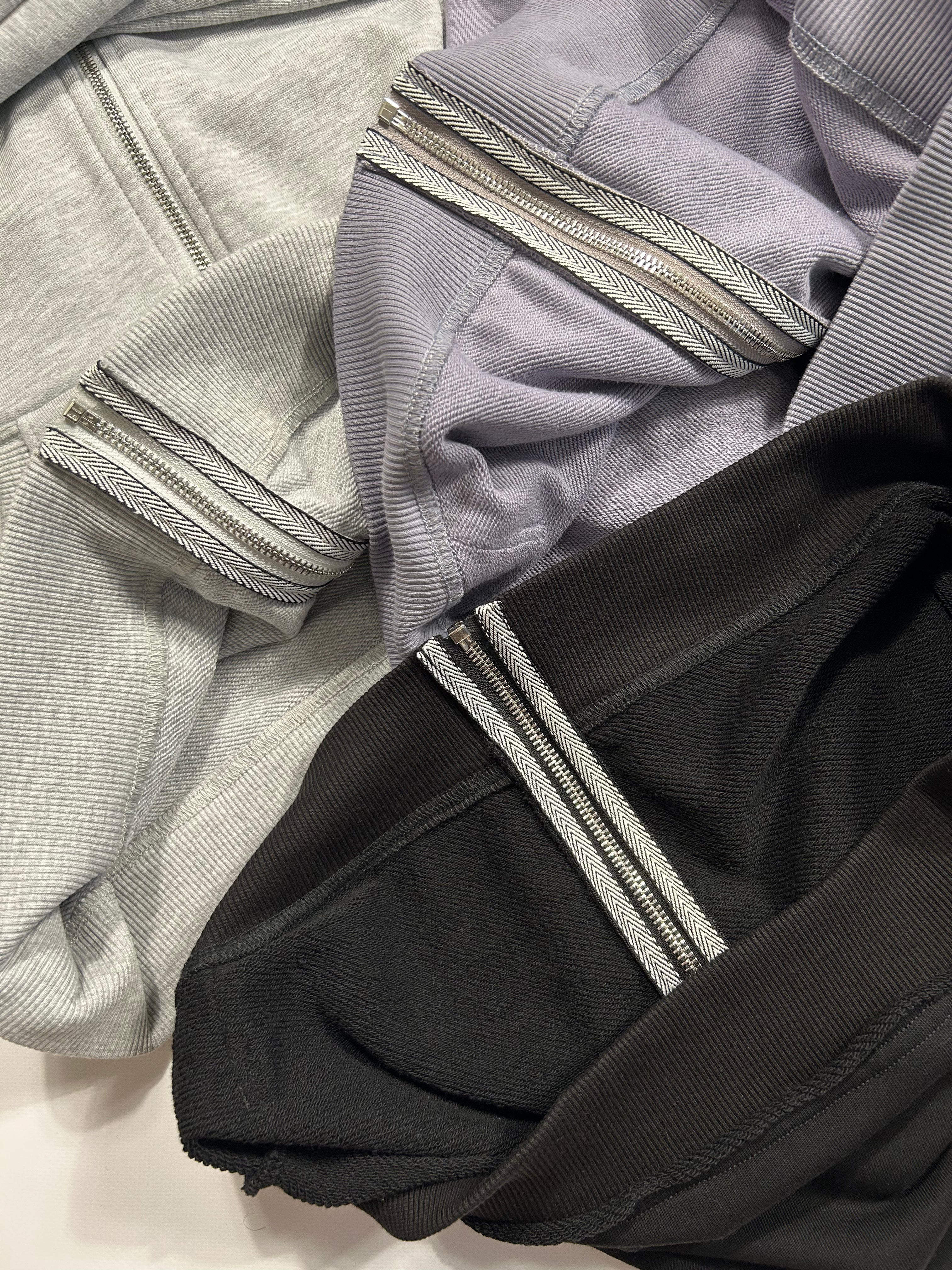 «RAW» GREY ZIP HOODIE