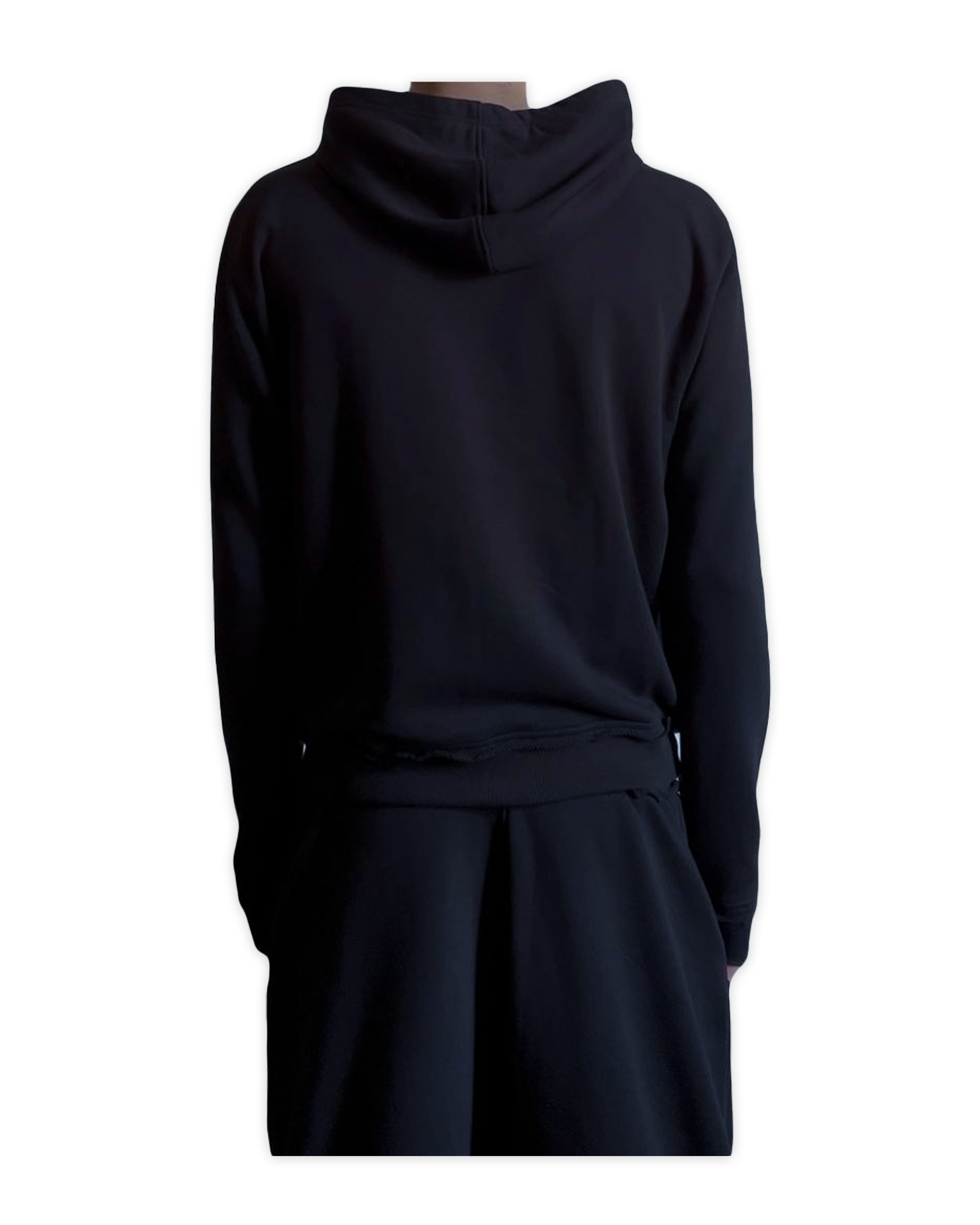 «RAW» BLACK ZIP HOODIE
